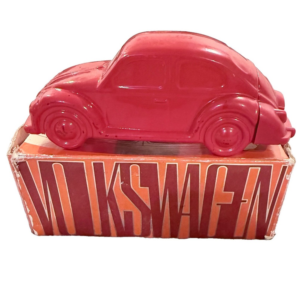 Vintage Avon Red Volkswagen VW Beetle Bug Oland After Shave Bottle Full Box 4oz